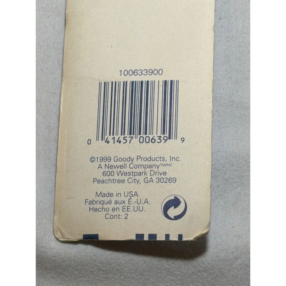 Vintage Goody Unbreakable Pocket Combs 2 Pack Black Made in USA 1999 New 00639